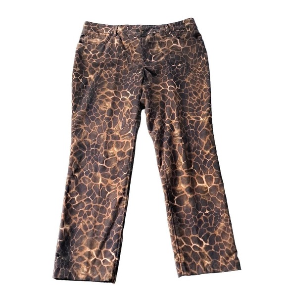 Carlisle animal print cotton lycra  pant, Plus size 14 - Picture 1 of 3